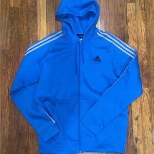New Adidas Royal Blue hoodie with White Accents Sz:L